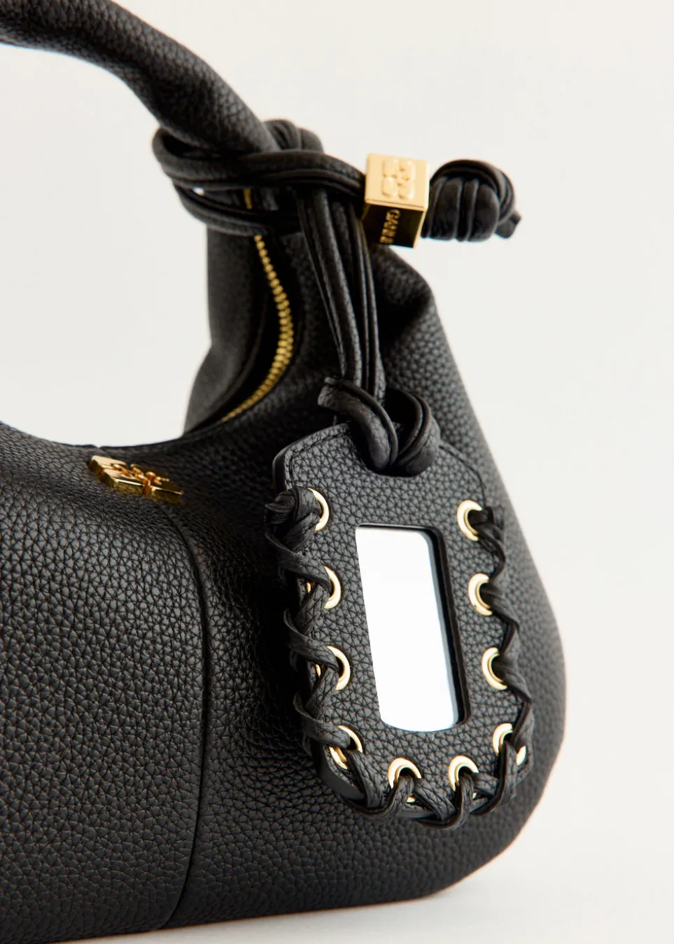 Grained Mini Hobo Bag