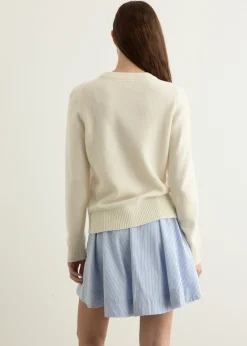 Graphic Wool Mix Fluffy Puppy Love Crewneck