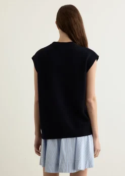 Graphic Wool Mix Oversized Vest