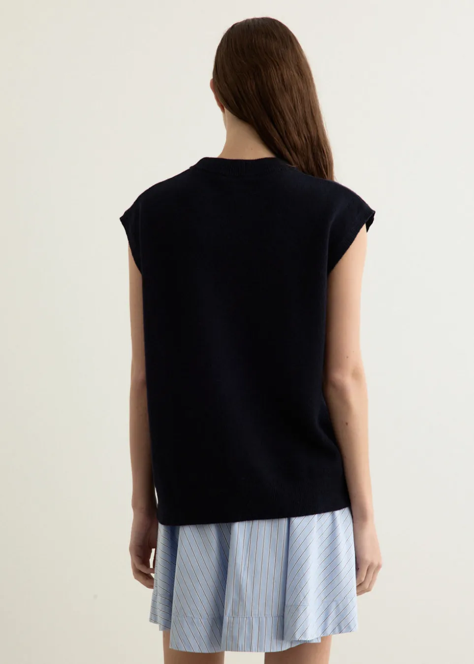 Graphic Wool Mix Oversized Vest