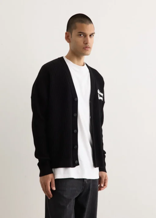 Handwriting Comfort Ribbed Cardigan