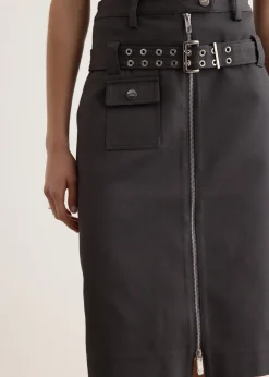 Heavy Twill Midi Skirt