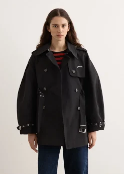 Heavy Twill Midi Trench Coat