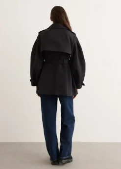 Heavy Twill Midi Trench Coat