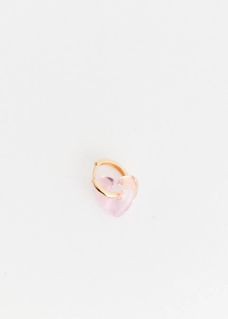 Hoop And Resin Heart Earring