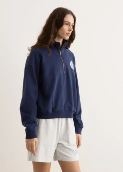 H&W Crest Embroidered Quarter Zip