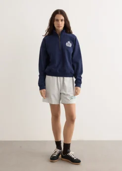 H&W Crest Embroidered Quarter Zip