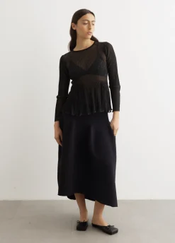 Hypha Lucent Glitter Long Sleeve Flare Top