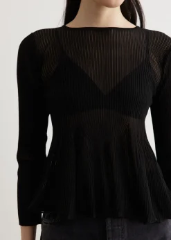 Hypha Lucent Long Sleeve Flare Top