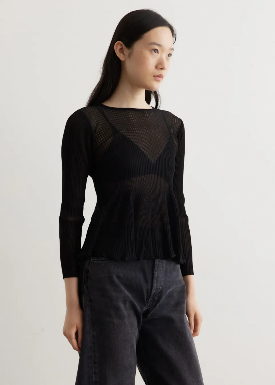 Hypha Lucent Long Sleeve Flare Top