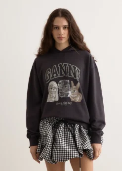 Isoli Oversize Animals Crop Hoodie