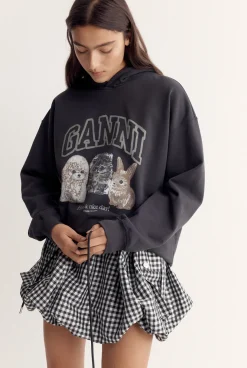 Isoli Oversize Animals Crop Hoodie