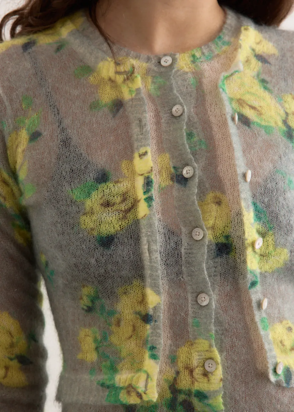 Kahoo Printed Overwashed Cardigan