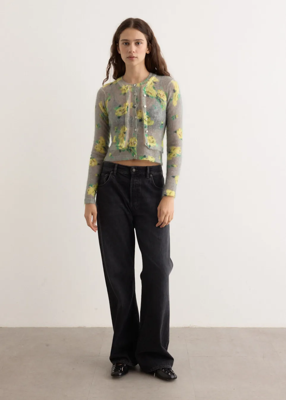 Kahoo Printed Overwashed Cardigan