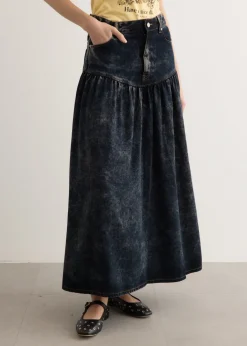 Light Denim Long Skirt