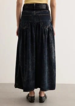 Light Denim Long Skirt