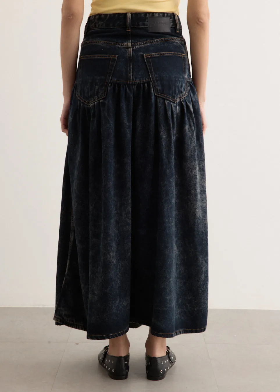 Light Denim Long Skirt
