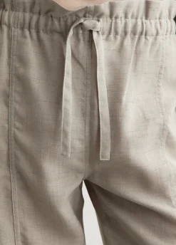 Light Melange Suiting Elasticated Waist Pants