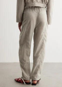 Light Melange Suiting Elasticated Waist Pants