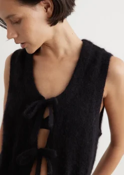 Light Mohair Tie String Vest