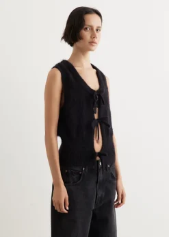Light Mohair Tie String Vest