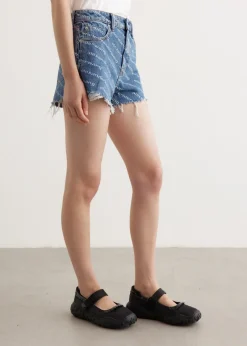 Logo Print Bite Shorts