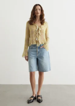 Lotus Denim Shorts