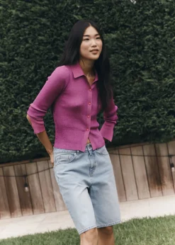 Lotus Denim Shorts