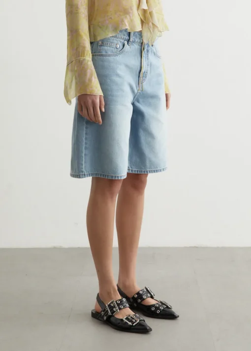 Lotus Denim Shorts