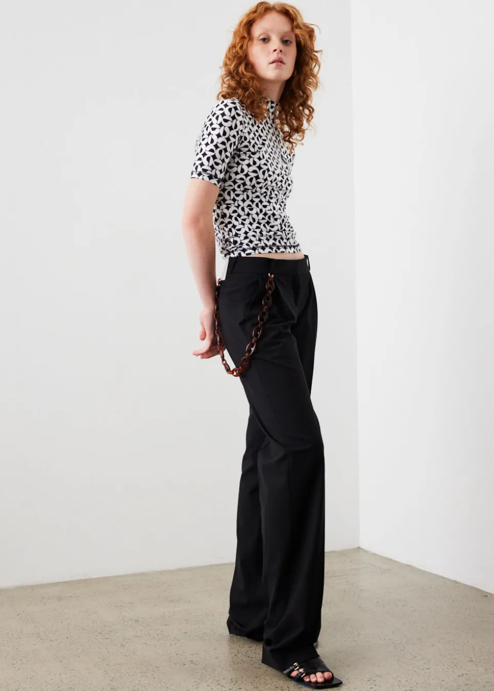 Low Rise Loose Tailored Trousers