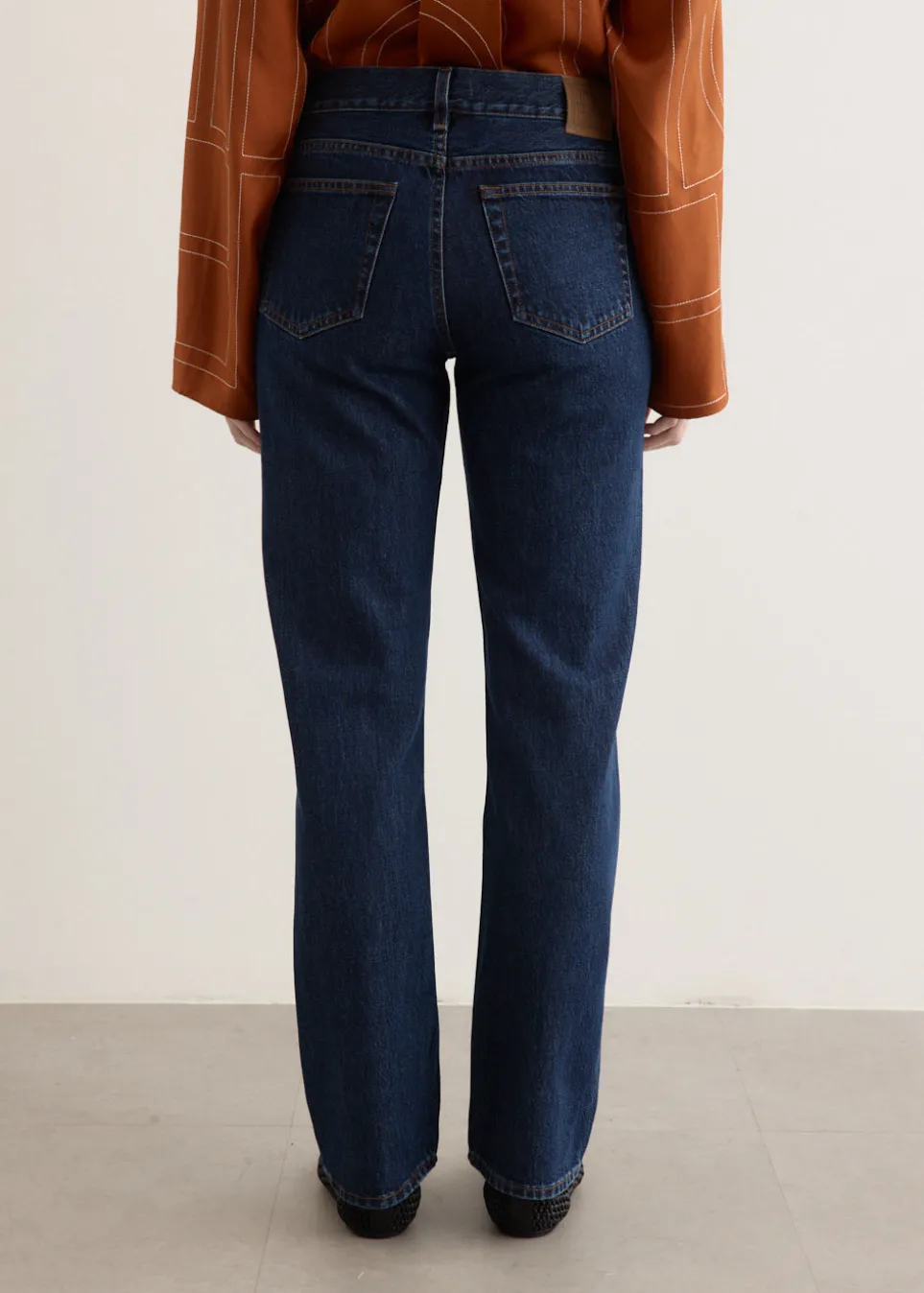 Low Straight Denim Jeans