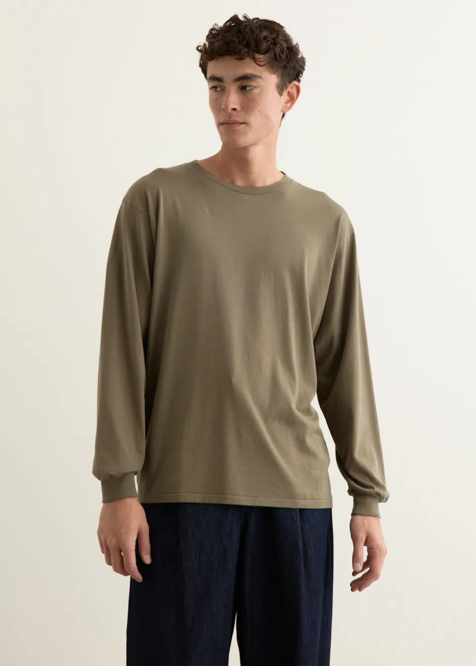 Luster Plaiting Long Sleeve T-Shirt