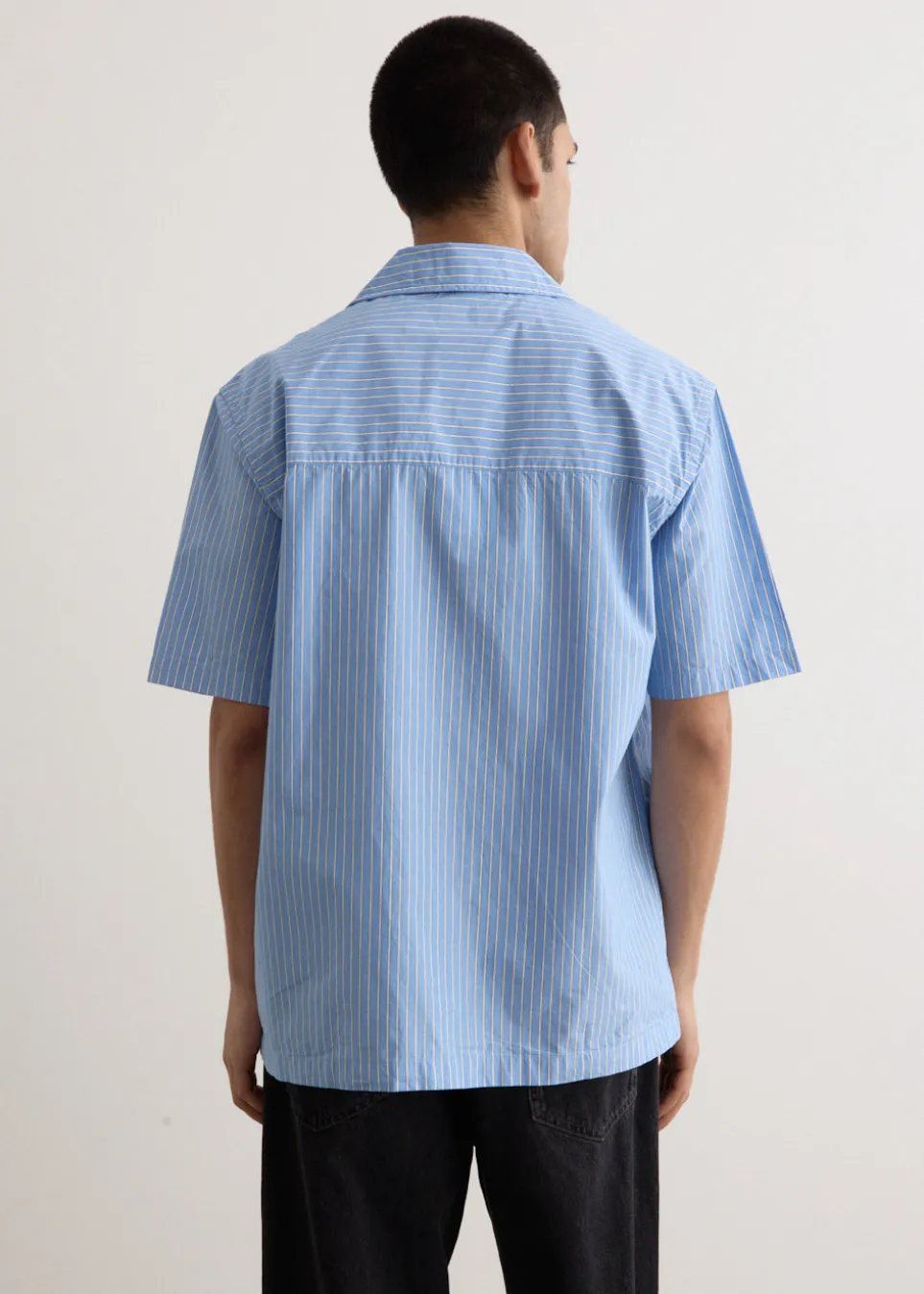 Mads Poplin Stripe Short Sleeve Shirt
