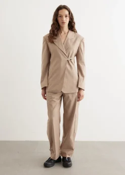 Melange Stripe Suiting Blazer