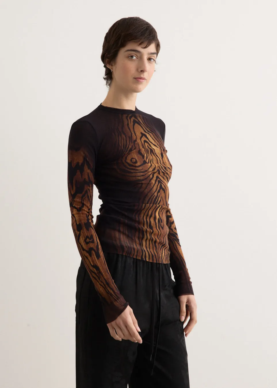 Mesh Long Sleeve Top