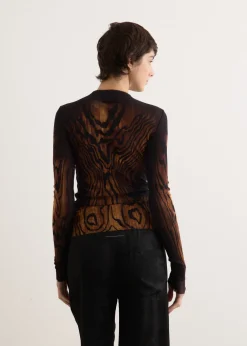 Mesh Long Sleeve Top