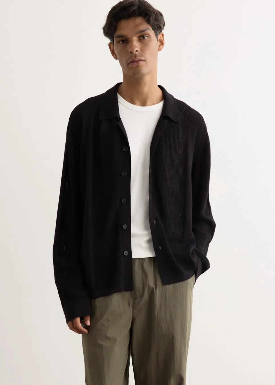 Metropolis Knit Camp Collar Shirt