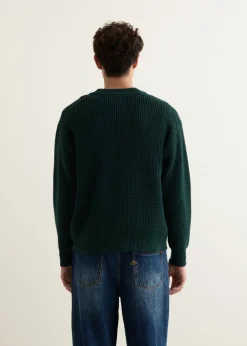 Michael Plaited Waffle Cardigan