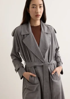 Midnight Tailored Trench Coat
