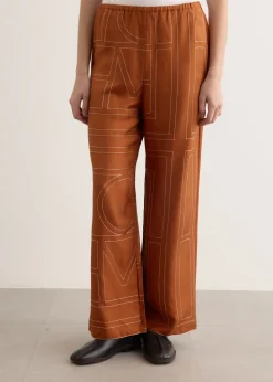 Monogram Silk Pj Pants
