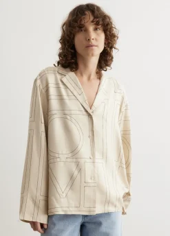 Monogram Silk Pyjama Top