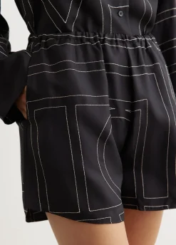 Monogram Silk Shorts