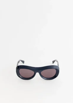 Moulded Round Acetate Sunglasses