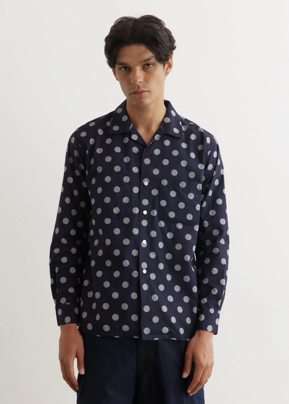 Open Dot Print Shirt