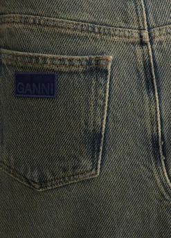 Overdyed Heavy Denim Maxi Skirt