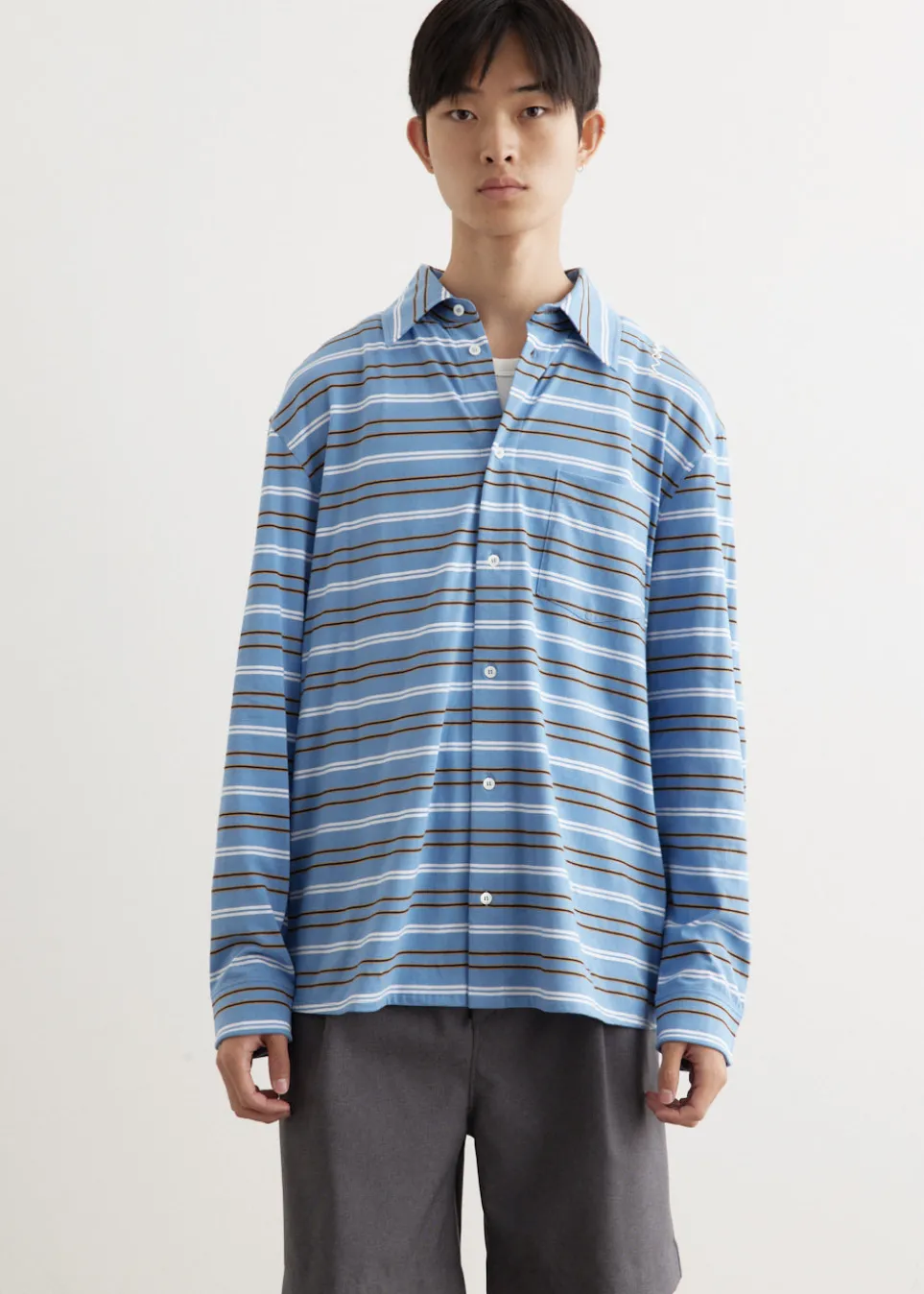 Oversized Stripe Jersey Shirt