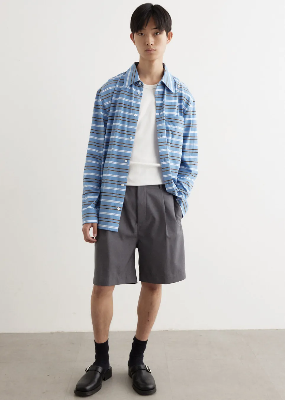 Oversized Stripe Jersey Shirt