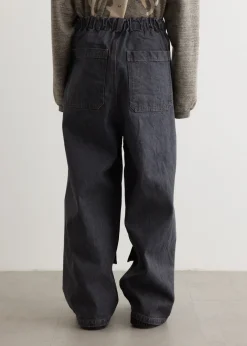 14oz BLKxECR Denim W-Knee EASY Baggy Pants