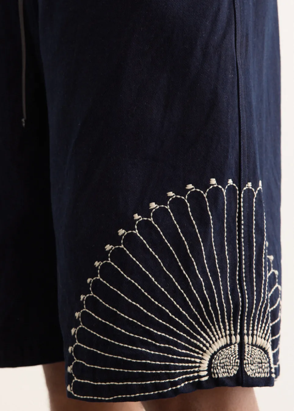 10oz IDG x IDG Denim Easy Shorts (FUROSHIKI Embroidery)