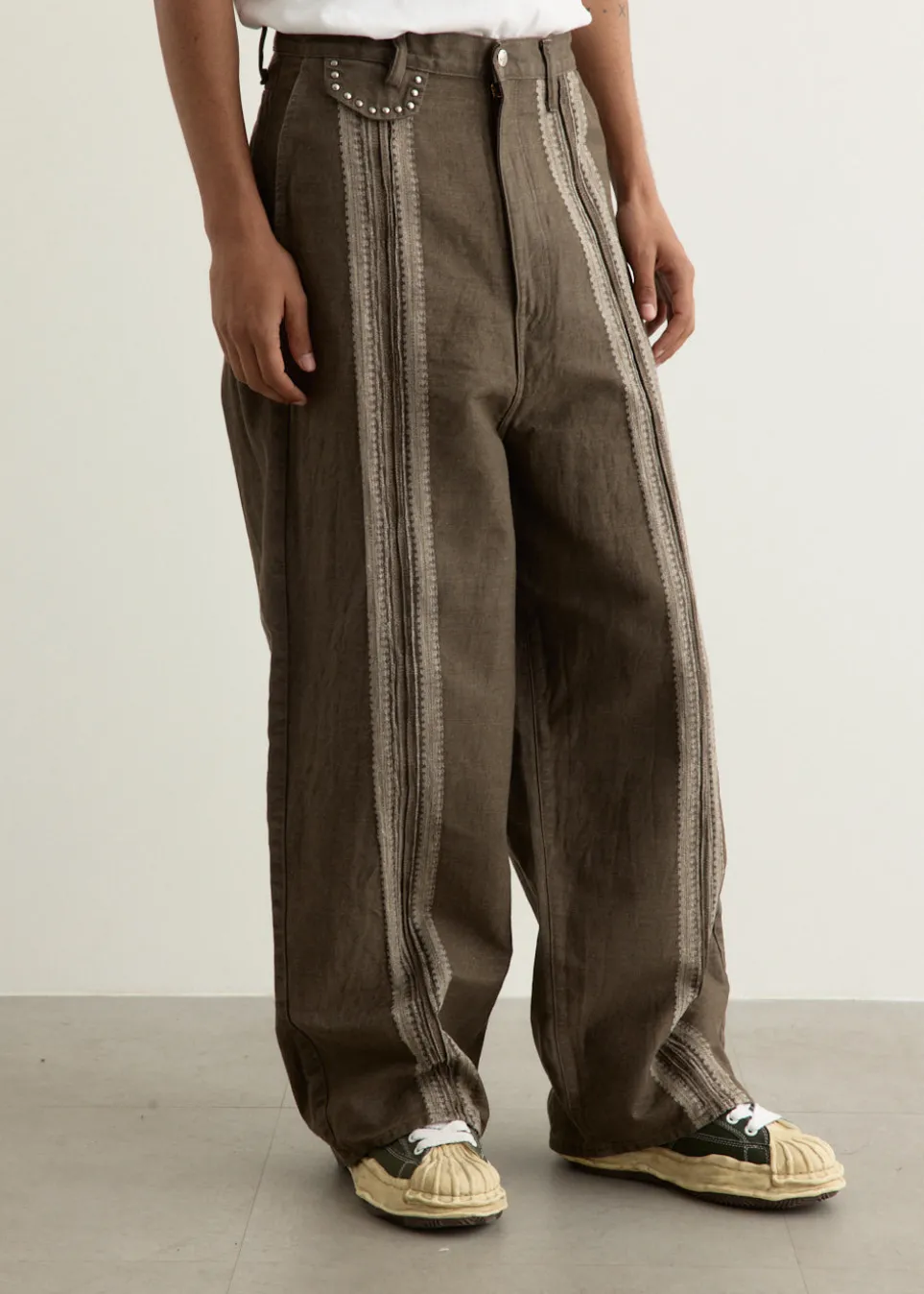 12oz YAGASURI Jacquard Denim PORT Baggy Pants